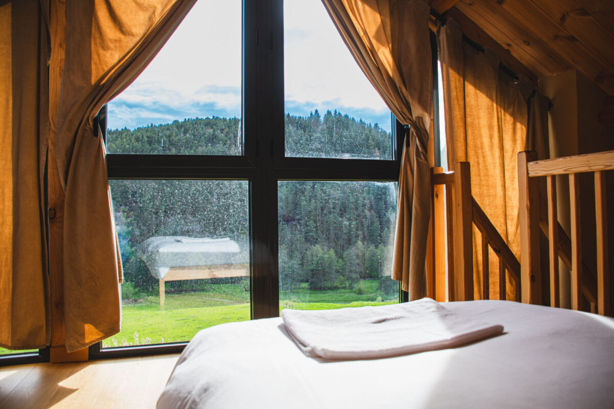 Chambre avec vue , Lodge des jardins d'Espaladous